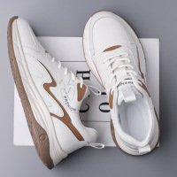 运动鞋男2026秋冬新款透气软底跑步鞋潮流真皮男鞋休闲厚底老爹鞋