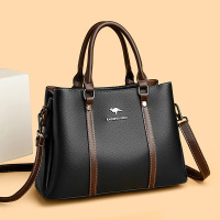 包包女包新款2026撞色拼接单肩包女时尚大气女士手提包女