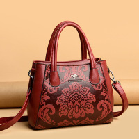 包包女包新款2026斜挎单肩包中国风女士压花手提包女欧美