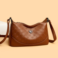 包包女2026新款时尚简约印花斜挎包女中年女士单肩包欧美