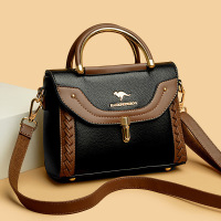 包包女包新款2026斜挎包女单肩包女大气小方包编织撞色包