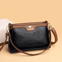 包包女包新款2026斜挎单肩包撞色复古女士包包妈妈包欧美