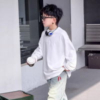 儿童宽松T恤长袖圆领休闲上衣2026新款大男童洋气韩版潮酷打底衫