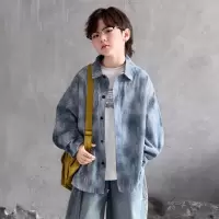 儿童装男童外套春秋款2026新款中大童春季男孩酷帅衣服衬衫春装潮