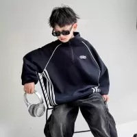 儿童装男童春装卫衣2026新款中大童春季男孩春秋款痞帅潮酷上衣潮