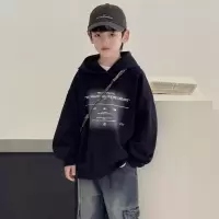 儿童装男童春装卫衣2026新款中大童春秋款男孩春季连帽上衣潮