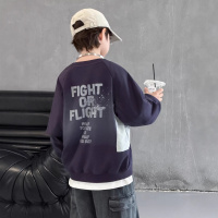 男童假两件卫衣春秋款2026新款春季儿童打底衫酷帅中大童韩版上衣