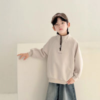 男童半拉链立领卫衣2026新款儿童大童韩版上衣男孩立领痞帅风春装