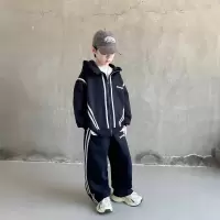 男童套装2026春装新款中大童韩版外套宽松长裤儿童运动两件套