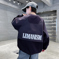 男童拼接卫衣春秋款2026新款儿童春装衣服宽松中大童上衣春季酷帅