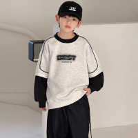 男童春秋款卫衣2026新款大童装春装上衣潮男孩儿童内搭春季打底衫