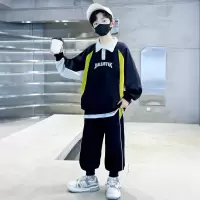 男童春装卫衣套装2026新款春季中大童儿童男孩POLO衫春秋款痞帅