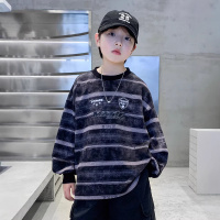 男童春装卫衣春秋款2026新款男孩春季休闲上衣儿童装条纹打底衫潮