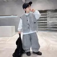 男童春装套装2026新款中大童儿童春秋款马甲裤子两件套韩范潮