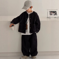 男童春装套装2026新款中大童春季男孩春秋款外套男孩牛仔两件套潮