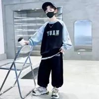 男童春装套装2026新款时髦春秋款中大童男孩春季运动卫衣两件套潮