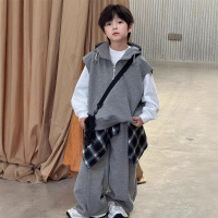 男童运动套装春秋款2026新款时髦衣服春装大儿童装痞帅休闲痞帅气