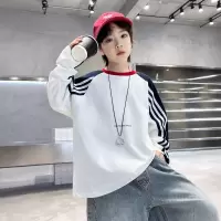 男童长袖T恤春秋款2026新款中大童春季潮T儿童春装薄款上衣打底衫