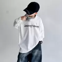 男童长袖T恤春秋款2026新款大男孩春季薄款卫衣潮t儿童春装打底衫