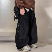 男童春装工装裤2026新款春秋男孩炸街大儿童装春季街舞直筒裤子潮