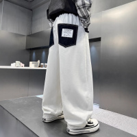 男童裤子春秋款2026新款中大童春装韩系白色长裤儿童休闲裤春季潮