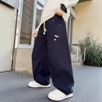 男童工装裤春秋款2026新款大儿童装痞帅直筒阔腿裤子休闲男孩春装