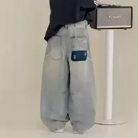 男童牛仔裤春秋款2026新款男孩春装直筒裤子中大童装痞帅宽松休闲