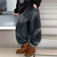 儿童装男童春季牛仔裤子2026新款休闲中大童春秋款男孩长裤春装潮