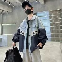 儿童装男童春装牛仔外套2026新款中大童春季男孩痞帅春秋款炸街潮