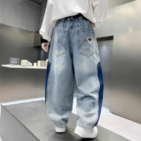 儿童装男童春装裤子2026新款中大童春秋款男孩痞帅牛仔裤春季长裤