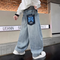 儿童装男童春装裤子2026新款中大童春秋款男孩直筒牛仔裤春季长裤