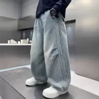 儿童装男童春装裤子2026新款中大童春秋款长裤春季男孩直筒牛仔裤