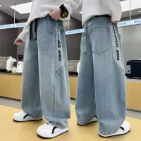 儿童装男童春装裤子2026新款春季男孩痞帅牛仔裤春秋款中大童长裤