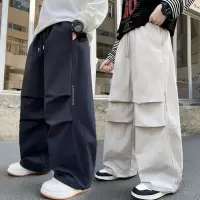 儿童裤子春装2026新款男童宽松休闲裤春秋款大童运动工装裤青少年