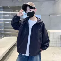 男童外套春秋款2026新款中大童春装男孩炸街痞帅风衣儿童冲锋衣潮