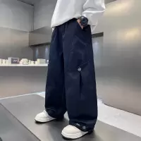 男童工装裤长裤春秋款2026新款儿童直筒休闲春装裤子大童男孩裤子