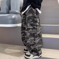 男童春季迷彩裤2026春秋新款大童装春装裤子男孩长裤儿童工装裤潮