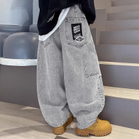 男童春秋款裤子炸街2026新款中大童春装长裤潮童装儿童春季牛仔裤