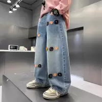 男童春装牛仔裤春秋款2026新款宽松中大童阔腿长裤儿童春季裤子潮