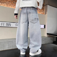 男童春装裤子2026新款中大童春秋款男孩春季儿童休闲直筒牛仔长裤