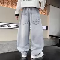 男童春装裤子2026新款中大童春秋款男孩春季儿童休闲直筒牛仔长裤