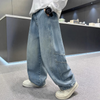 男童春装裤子2026新款中大童长裤春秋款男孩春季痞帅牛仔裤潮