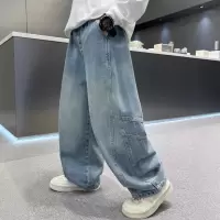 男童春装裤子2026新款中大童长裤春秋款男孩春季痞帅牛仔裤潮