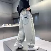 男童春装裤子2026新款儿童直筒牛仔长裤中大童春季男孩春秋款