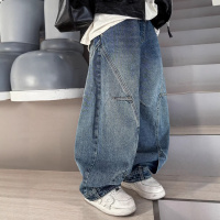 男童牛仔裤宽松老爹裤2026春秋季新款童装宽松阔腿儿童裤子裤