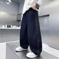 男童牛仔裤春秋款2026新款大男孩休闲裤春装儿童装春季阔腿裤子潮