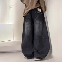 男童牛仔裤春秋款2026新款男孩春装大儿童装痞帅宽松休闲直筒裤子