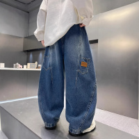 男童牛仔裤痞帅春装2026新款大童裤子儿童春春季时髦宽松裤潮