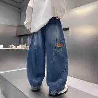 男童牛仔裤痞帅春装2026新款大童裤子儿童春春季时髦宽松裤潮