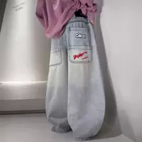 男童直筒裤子炸街2026春秋新款大童装春装裤儿童牛仔裤阔腿潮